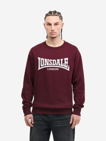 Lonsdale Welham Sweatshirt Oxblood/Schwarz L