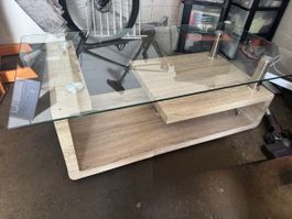 Couchtisch / Salontisch aus Glas – gebraucht