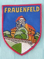 Vintage Badge Wappen FRAUENFELD Schloss ST. GALLER STICKEREI