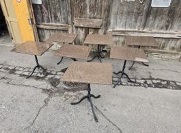 Elegante Tische mit Granitplatte, Gartentische, Bistrotische