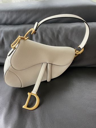 Original Dior Saddle Bag, Creme, Neuwertig, Top Zustand!
