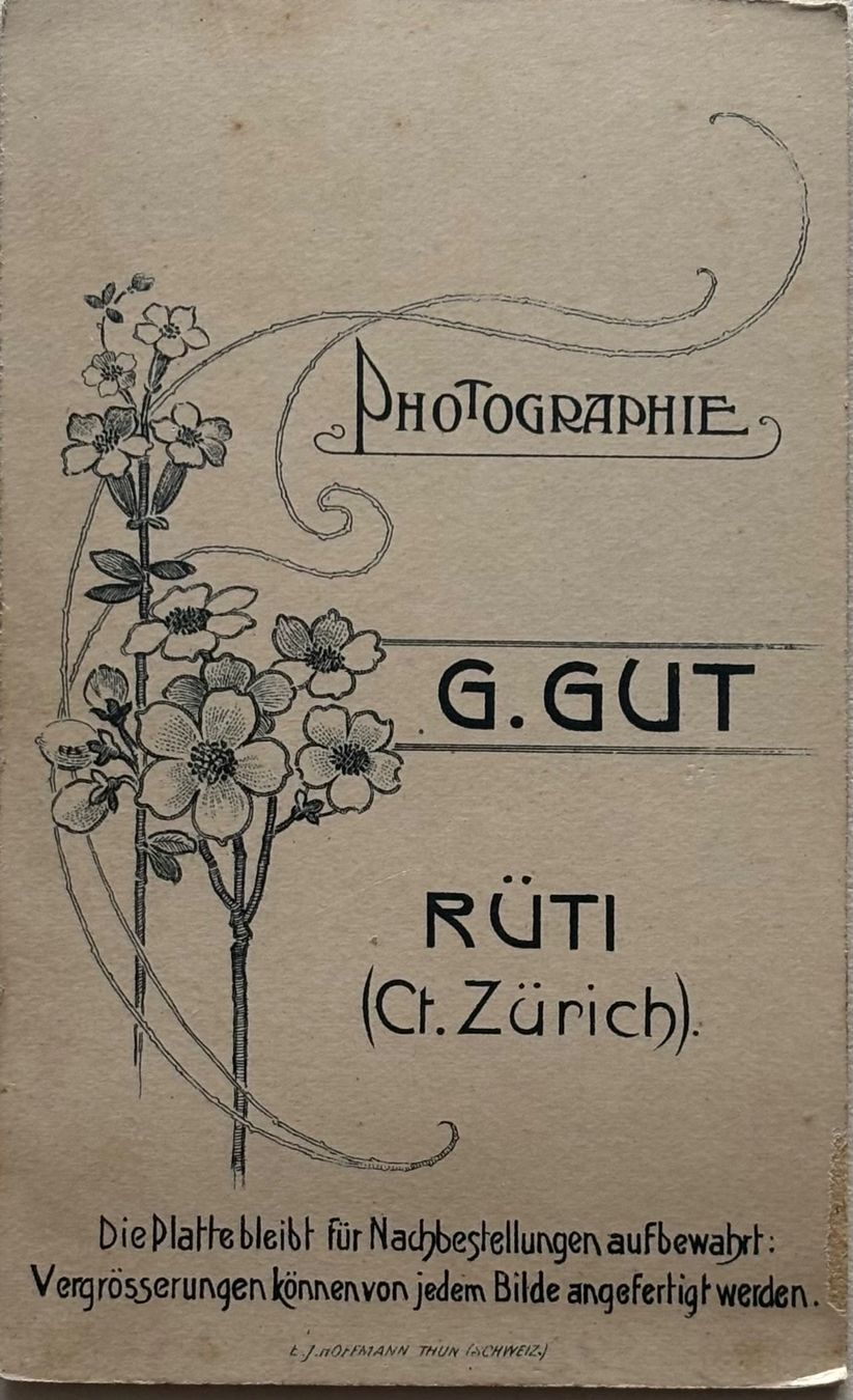 Cartes postales: CDV G. Gut, Rüti - Mann, Mode – D'occasion à Frauenfeld par Merk52 1