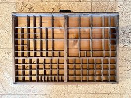 Holz Setzkasten, gebraucht, Vintage