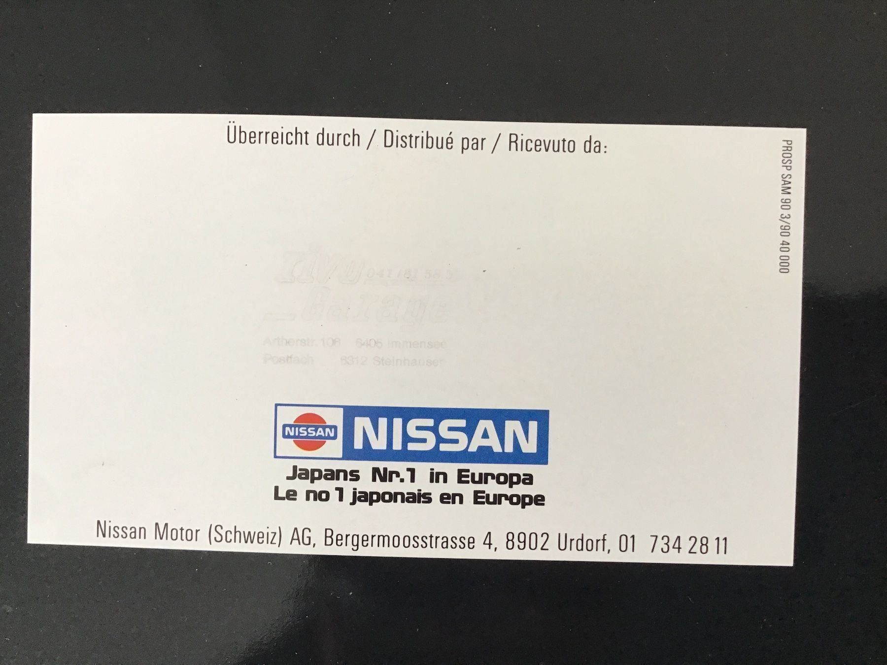 Nissan Dokumente: Nissan Verkaufsprospekt Programm 1990 – Gebraucht aus Scherzingen von Starseller62 8