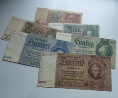 Lot ++ 6 alte Banknoten aus Deutschland