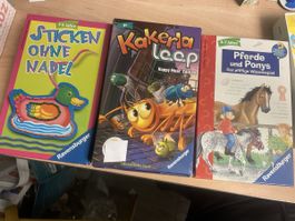 3 Ravensburger Spiele : Pferde, Loop, Sticken, Top!