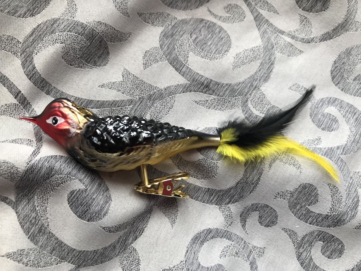 Tutte le decorazioni: Flammenkopfbartvogel Vogel Christbaumschmuck – Nuovo e nell'imballaggio originale da Alpnach Dorf venduto da marvo