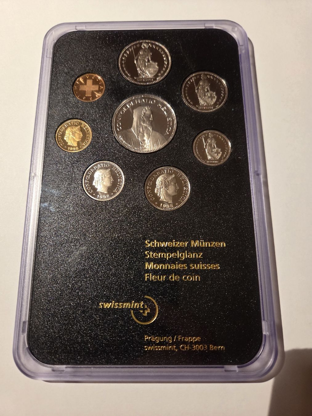 Tutti le monete: Schweizer Münzsatz Stempelglanz 1998, KMS – Nuovo (secondo la descrizione) da Kägiswil venduto da pro_hm55 1