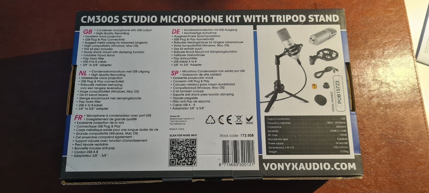 Microfoni: VONYX CM300S Kondensatormikrofon mit Ständer – Nuovo (secondo la descrizione) da Thierachern venduto da rolfdavid 2