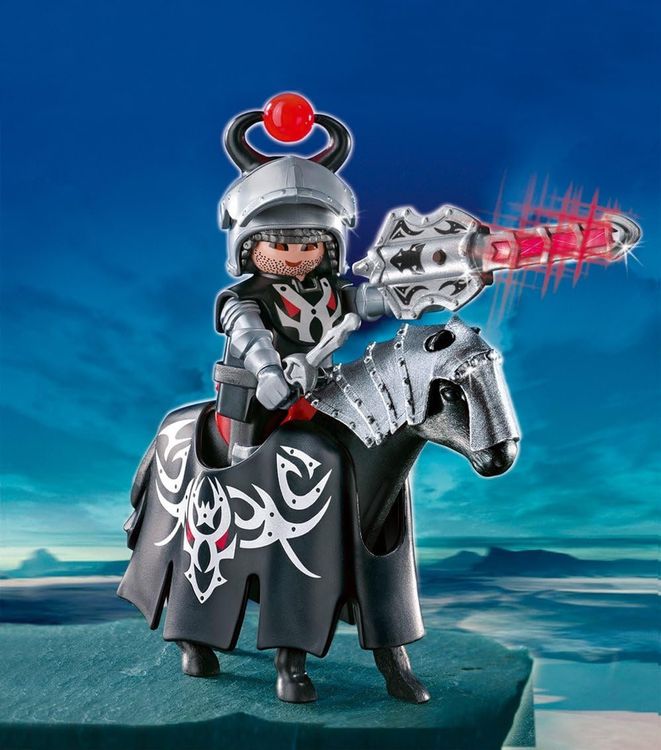  Foto zu PLAYMOBIL Ritter mit Turnier- Pferd & LED-Leuchtlanze 