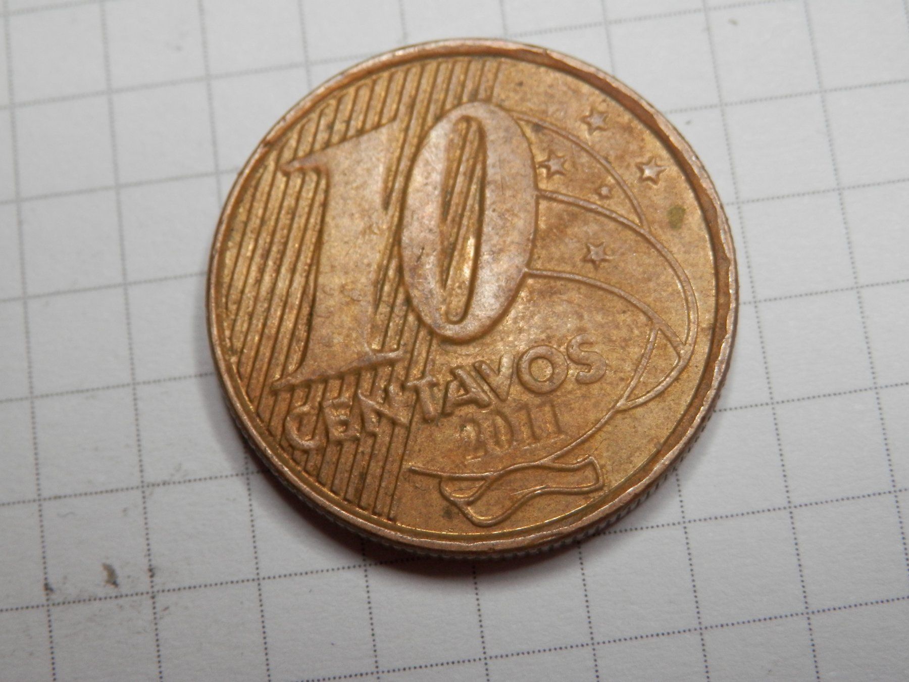 Tutti le monete: Brasilien  10 Centavos, 2011 – Usato da Weiach venduto da weiach81 1
