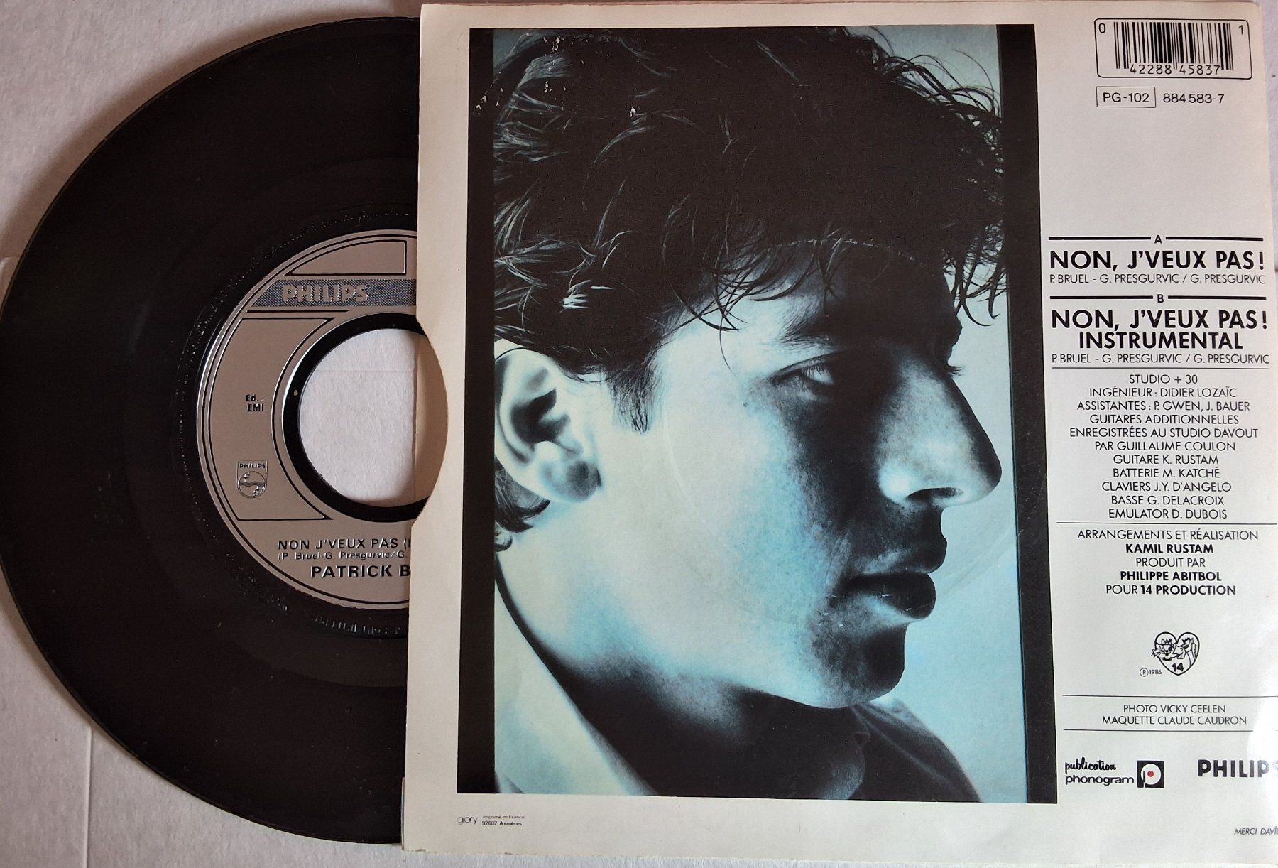 Schallplatten: Vinyl Single - Patrick Bruel - Non, j'veux pas - 86 Fr - VG+ – Gebraucht aus Villeret von Fil11 1