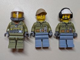 3 Stück Lego City Volcano Explorer Minifiguren [used]