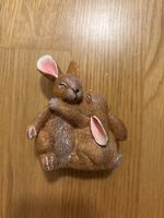 Deko Hasenpärchen braun aus Kunstharz guter Zustand