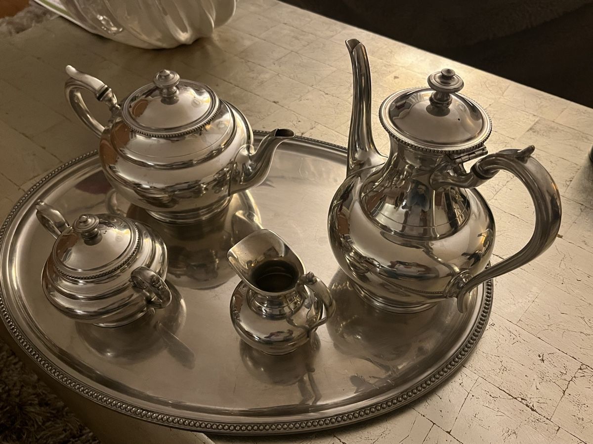 Set di piatti: James Dixon Silber Tee/Kaffee Set +Tablett, Vintage! – Usato da Rüti ZH venduto da Walti0 6