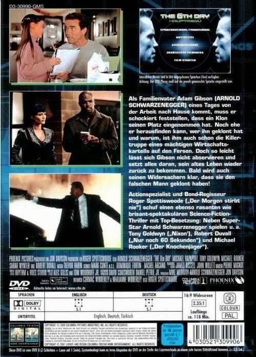 Tutti i DVDs: The 6th Day – Nuovo (secondo la descrizione) da Volketswil venduto da Fraese1 1