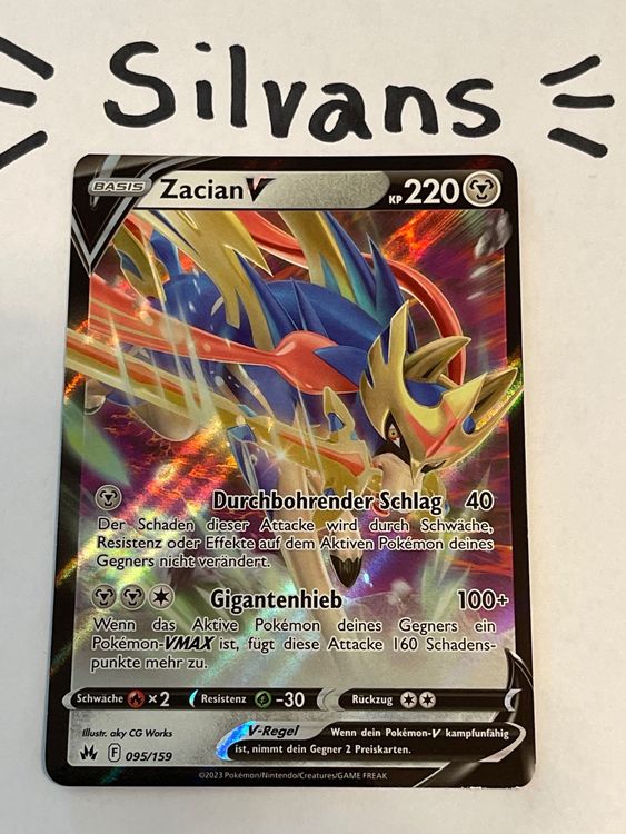 Zacian V 095/159 Zenit der Könige Crown Zenith Deutsch Kaufen auf Ricardo