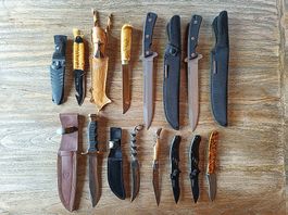 Lot de couteaux chasse / survie / pliants  Divers modèles