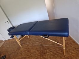 KofferliegMassageliege klappbar blau gebraucht guter Zustand