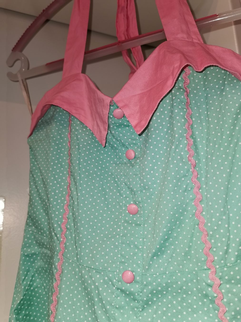 Vestiti: Rockabilly Kleid Grösse S mint/rosa – Usato da Zeglingen venduto da Vanillacoke 2