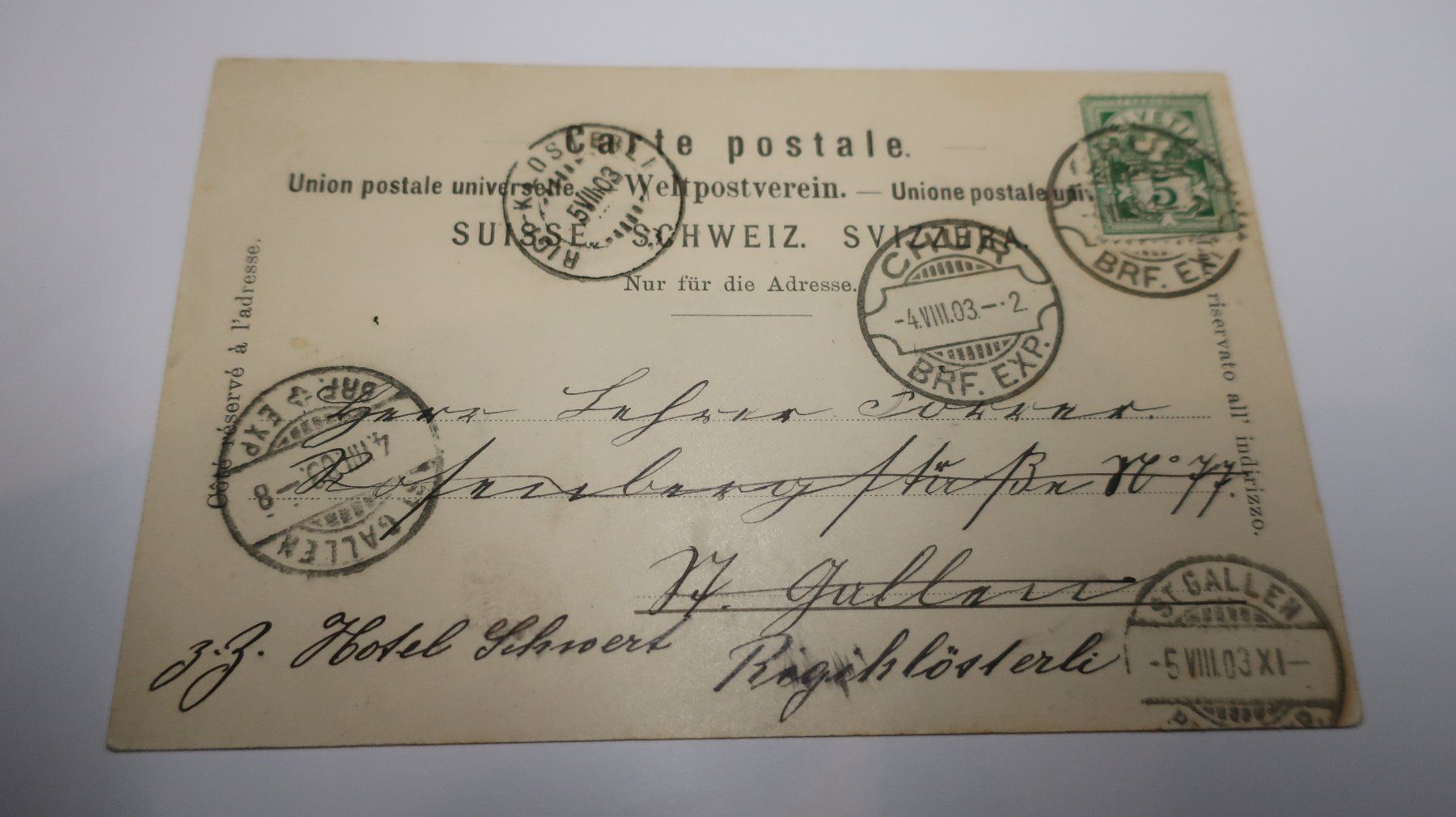 Cartoline postali: Gruss aus Chur  1903 – Usato da Cormoret venduto da Pascalll2001 4
