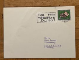 Eidg. Volkszählung Stempel, Pro Patria 1960