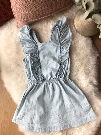 VERTBAUDET Jeanskleid mit Rüschen Gr. 138 (10 ANS)