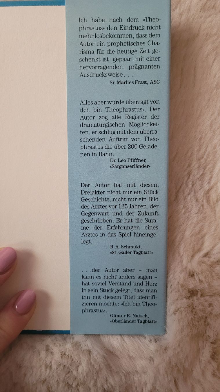 Libri: Ich bin Theophrastus von Maurus Molitor – Usato da Horgenberg venduto da Klatschmohnmaria 2