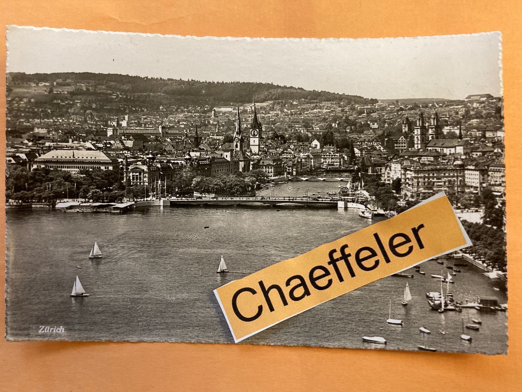 Cartoline postali: 1954 Zürich – Usato da Zürich venduto da Chaeffeler