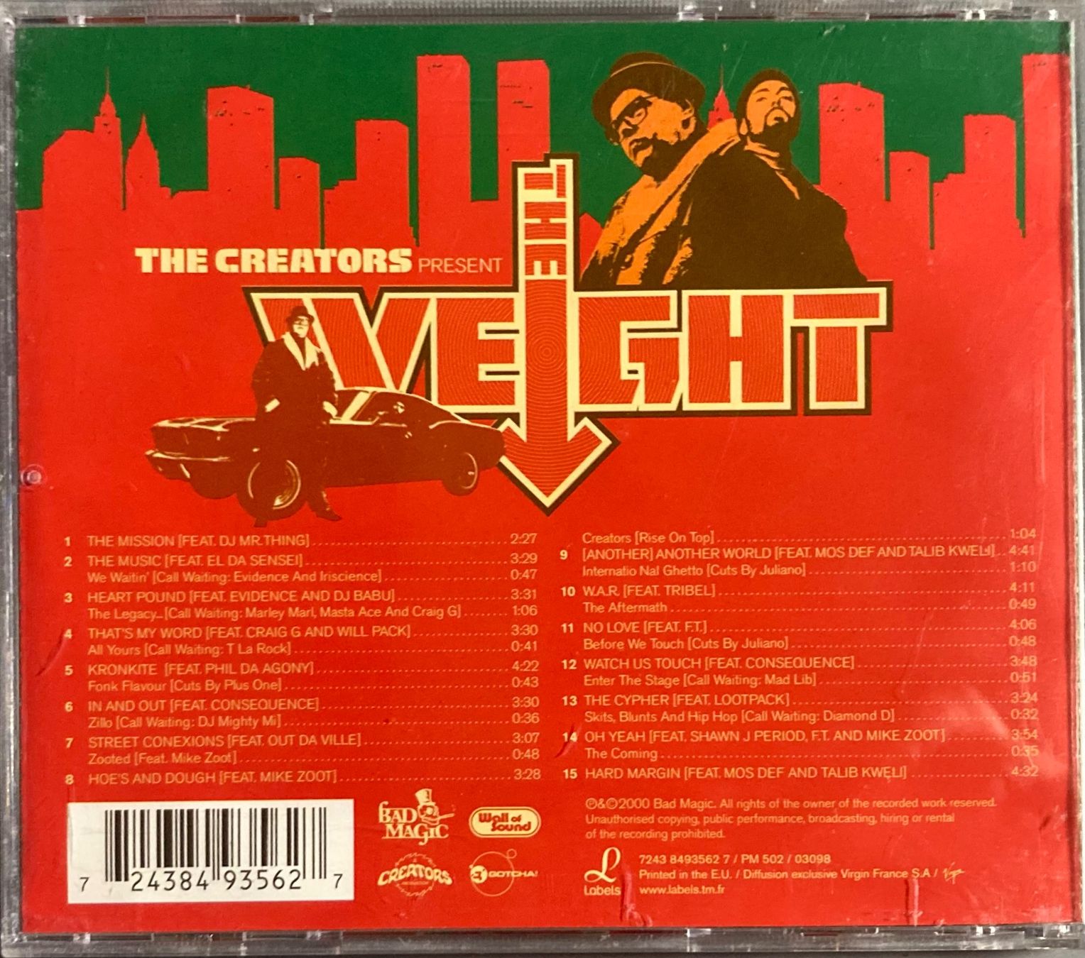 CDs: THE CREATOR - THE WEIGHT – D'occasion à Poliez-Pittet par Newtown-Records 1