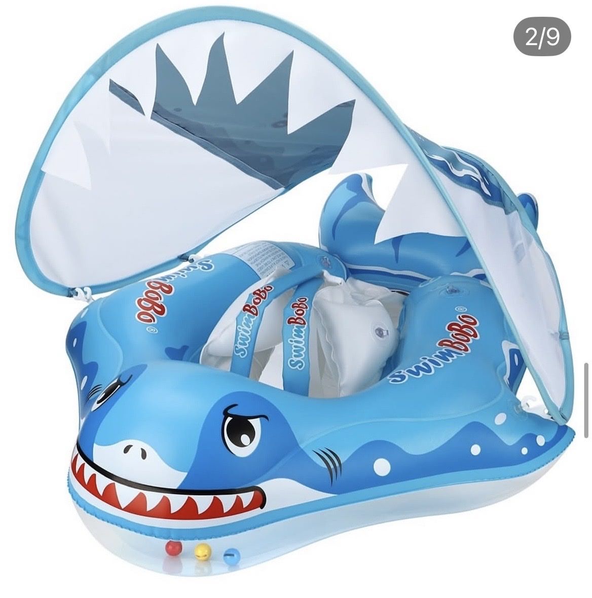 Schwimmringe: Baby Shark Inflatable Pool Float with Canopy – Gebraucht aus Mellingen von JoanOs