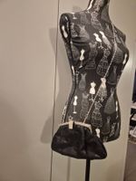 Elegante Vintage Abendtasche, schwarz, mit Pailletten bes...