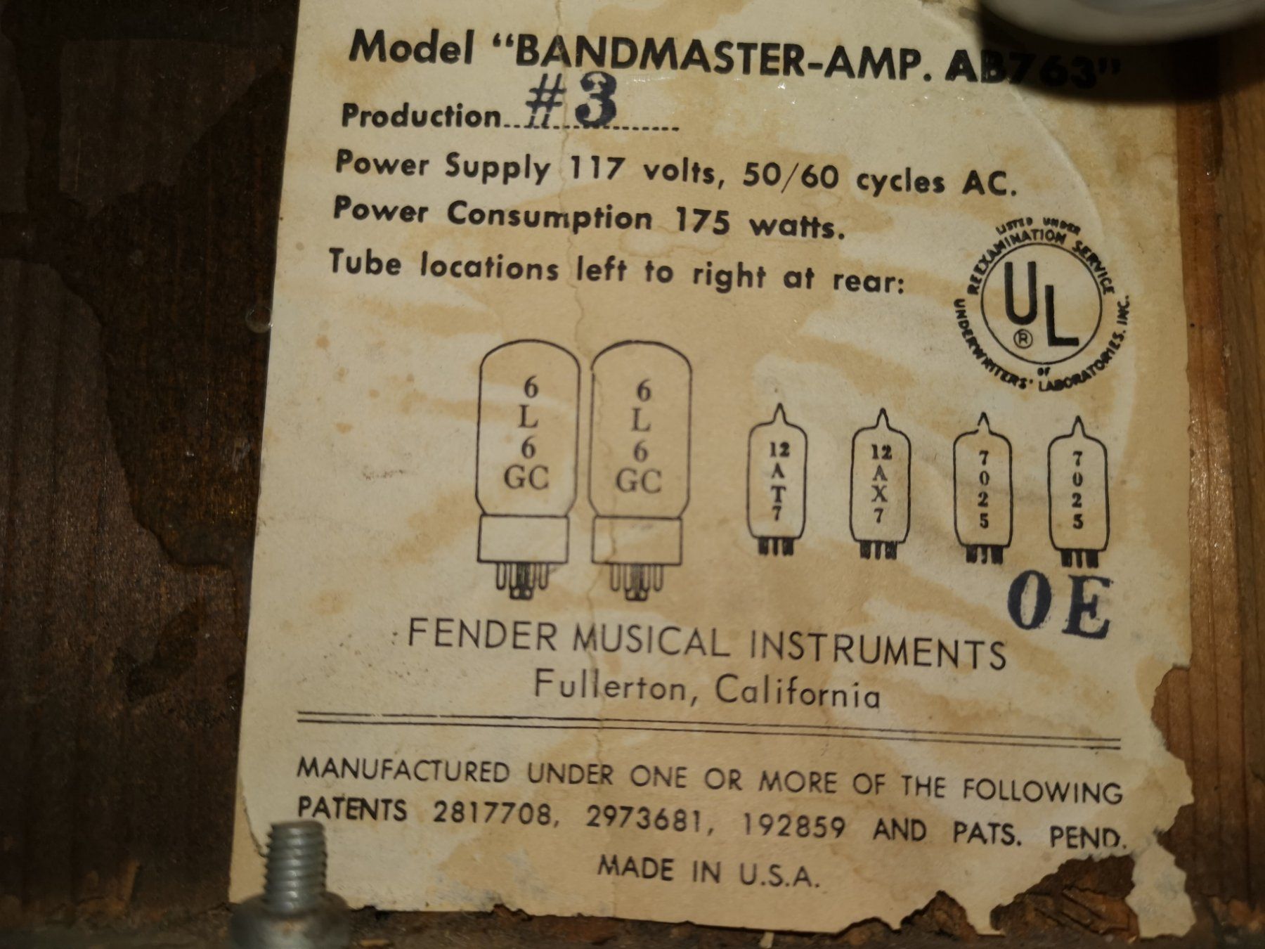Fender Amplificatori: Fender BandMaster Blonde 1965 – Usato da einsiedeln venduto da TheMullets 6