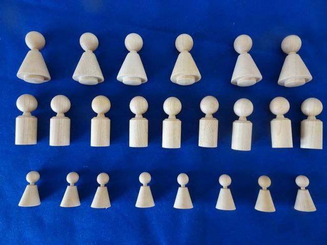 20 Stück Holzfiguren Zum Basteln - Süße Jungen & Mädchen Ausschneide-Set