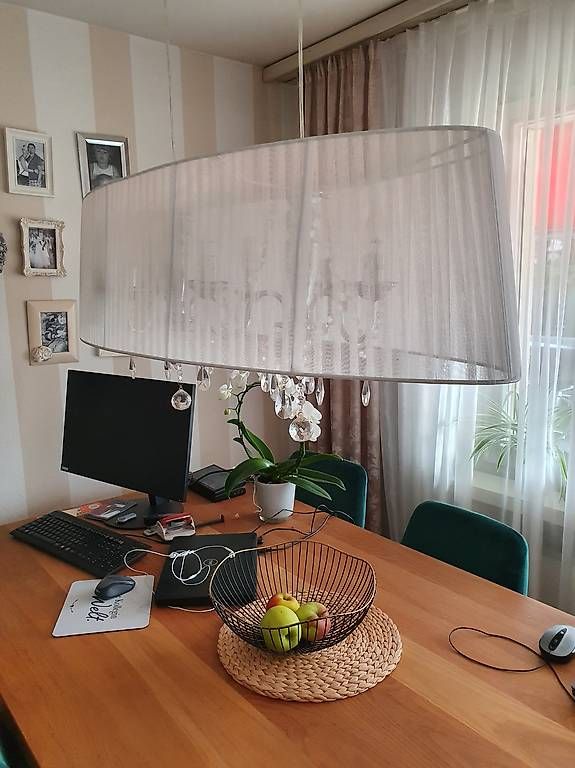 Lustres & lampes de plafonds: Hängeleuchte mit Organzastoff – D'occasion à Rickenbach b. Wil par Dakimaki 2