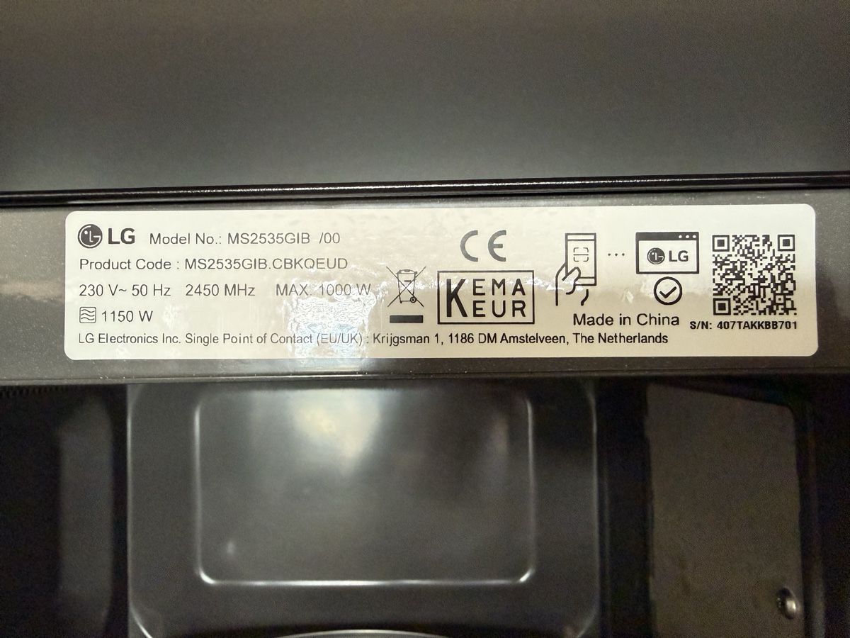 LG Backöfen: Microwave LG MS2535GIB NeoChef – Gebraucht aus Pratteln von phi_2b8n 3