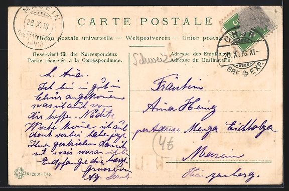 Cartoline postali: St. Gallen, Ortsansicht, Schweizerin mit – Usato da Berlin venduto da bartko-reher 1