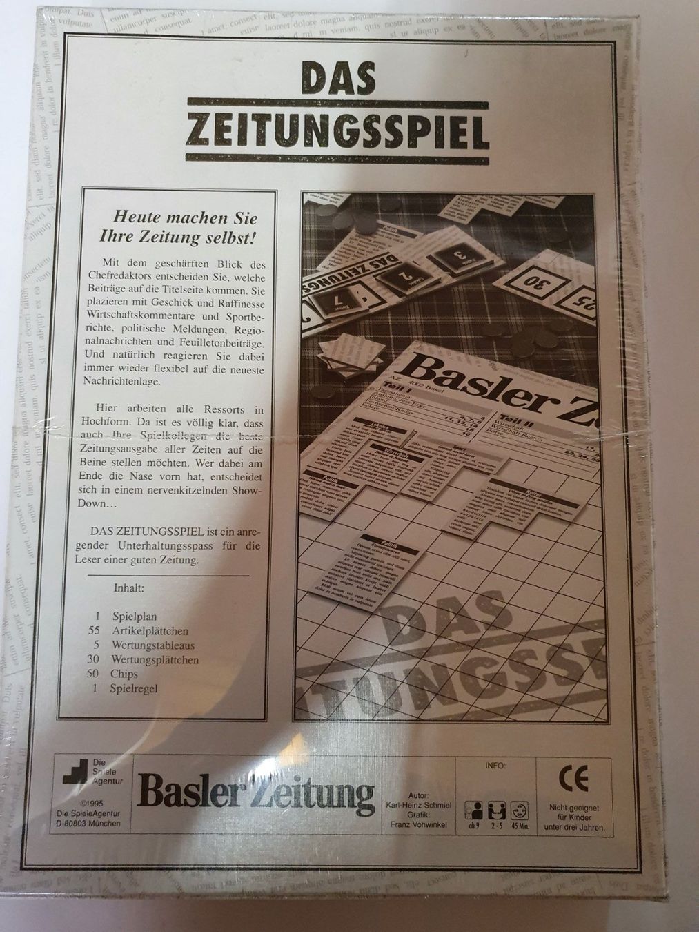 Giochi: Basler Zeitung BZ Zeitungsspiel – Nuovo e nell'imballaggio originale da Oberdorf BL venduto da BaldenEagle 2