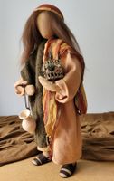 Schwarzenberger Krippenfiguren Frau 55cm mit Korb u. Tonkrug