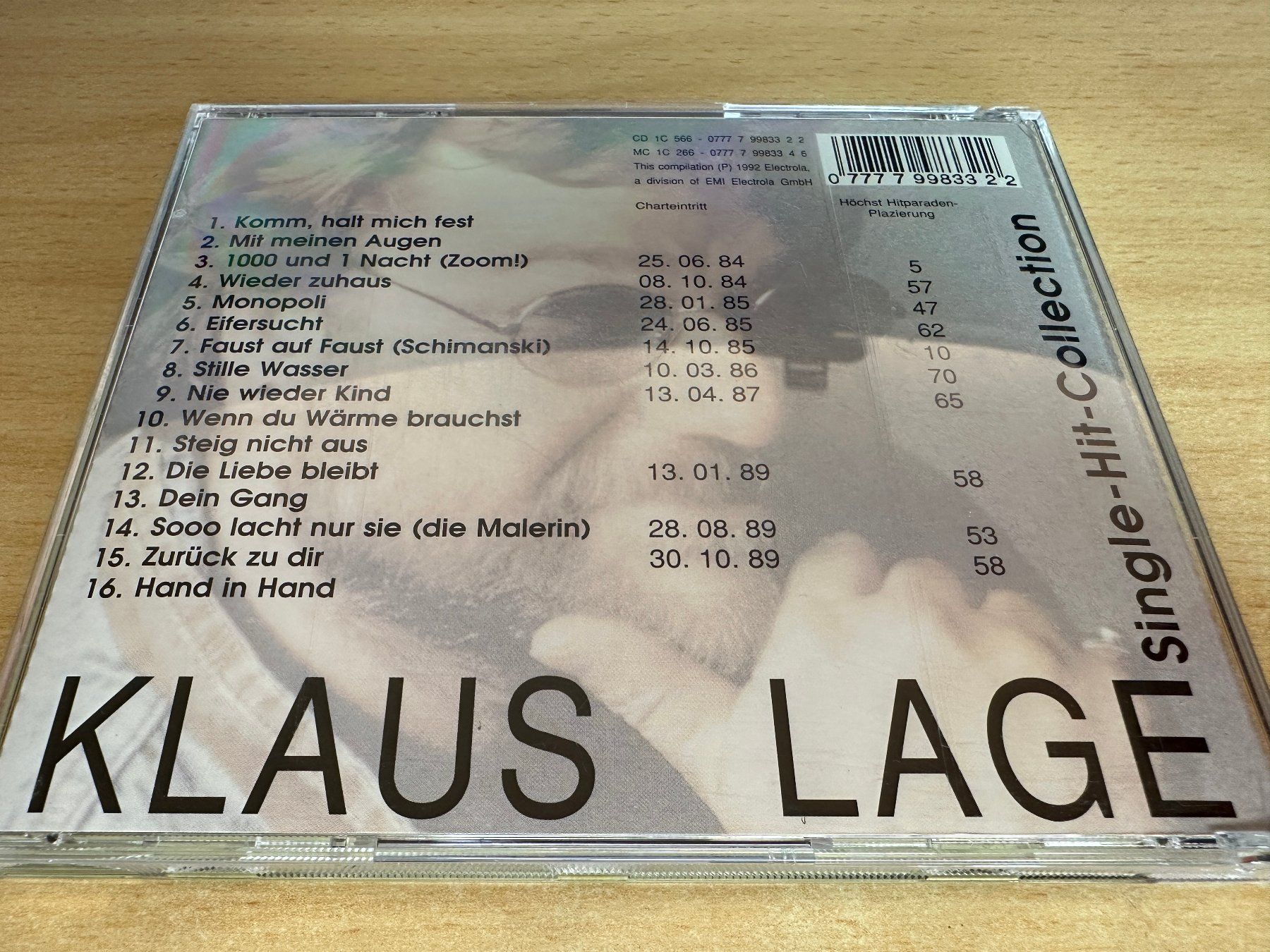 CD: Klaus Lage – Single-Hit-Collection – Usato da Rikon im Tösstal venduto da Alpenmutz 1