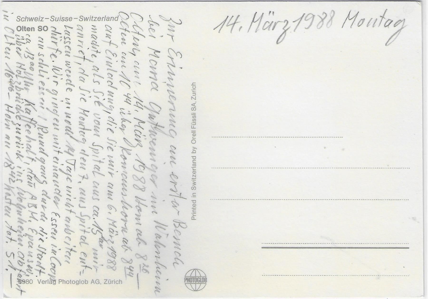 Cartoline postali: Olten SO - Holzbrücke, Brunnen, Säli – Antico da Ettingen venduto da Kartenplanet 1