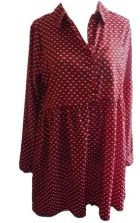 Gr. 38 BOOHOO Tunkia /Kleid mit Punkten D'ROT s.Masse