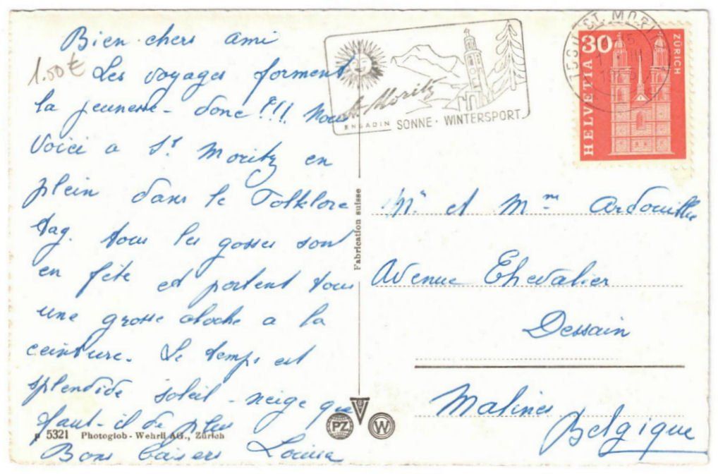 Cartoline postali: St. Moritz - 5 Bild AK – Usato da Binningen venduto da Mountainrider 1