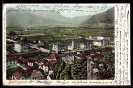 AK Bellinzona, Teilansicht mit Fernblick