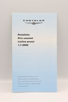 Chrysler Preisliste 2000 Prospekt