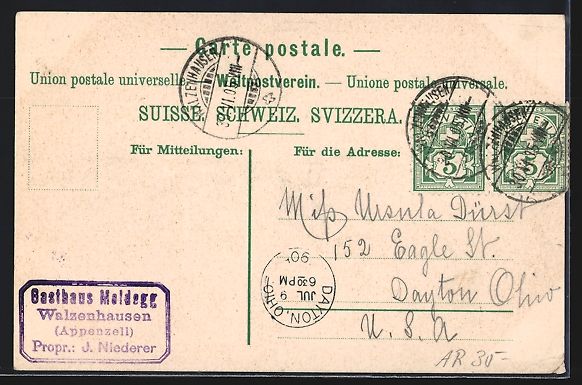 Cartoline postali: Meldegg, Panorama gegen Süden u. Osten, – Usato da Berlin venduto da bartko-reher 1