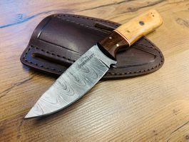 Damast Messer feststehend HANDMADE 21cm ODERMATT No. 22 NEU