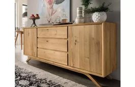 Sideboard VEGAS Wildeiche massiv 2 Türen 3 Schubladen 180 cm