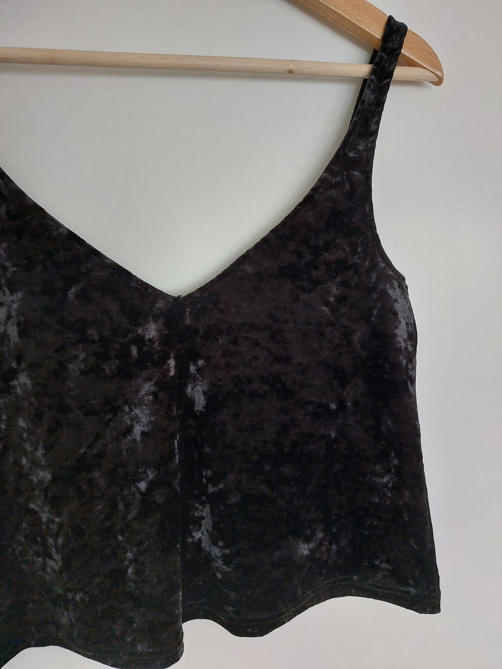 H&M Top: Top noir aspect velours H&M XS – Usato da Lausanne venduto da claire1401 1