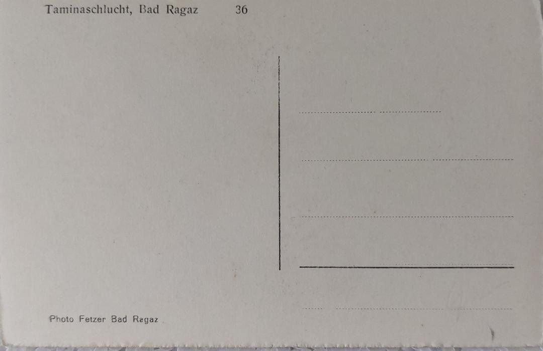 Cartoline postali: BAD RAGAZ - Taminaschlucht – Usato da Delémont venduto da Domdom1 1
